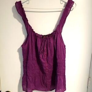 TORRID SMOCKED COTTON SPAGHETTI STRAP TOP